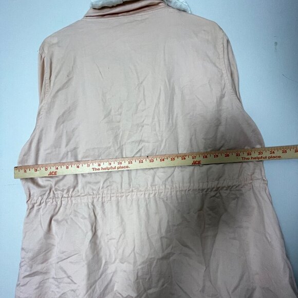 Torrid Jacket Women 0 Peach Gray Hooded Anorak Jacket Lightweight Drawstring - Picture 3 of 13